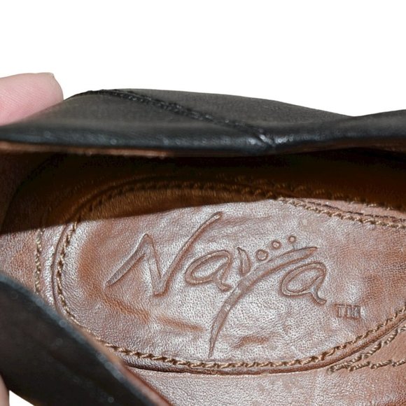 Naya "Ana" Black Leather Open-Toe Bootie - Picture 10 of 12